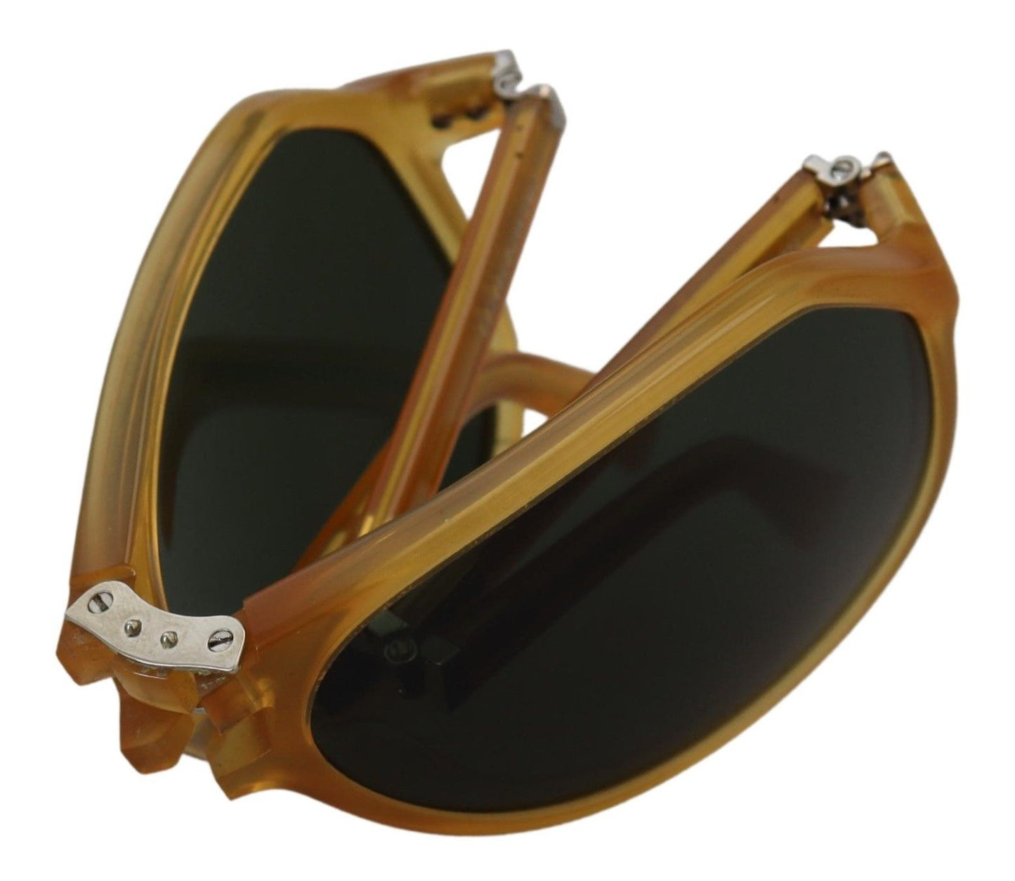 Lunettes de soleil aviateur chics en acétate jaune