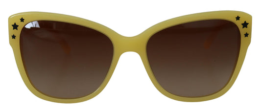 Lunettes de soleil chics en acétate jaune dégradé