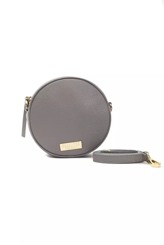 Small Oval Crossbody Bag in Leather