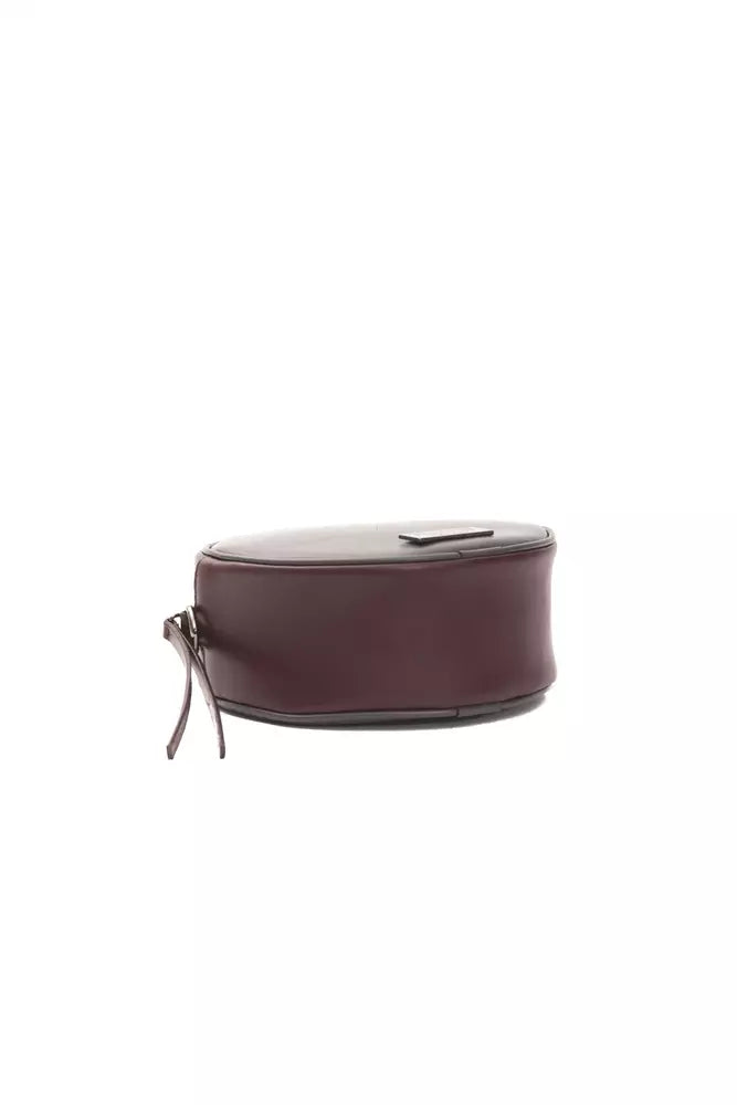 Small Oval Crossbody Bag in Leather
