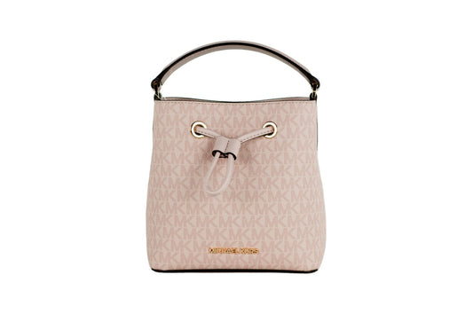 Sac à main seau à bandoulière Suri Small Dark Powder Blush Signature en PVC