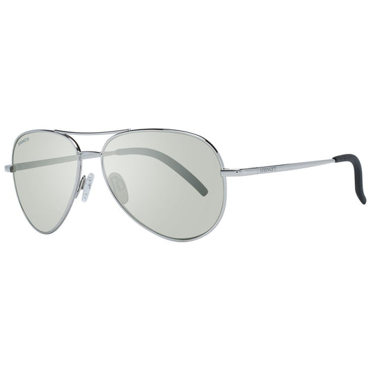 Lunettes de soleil unisexes argentées