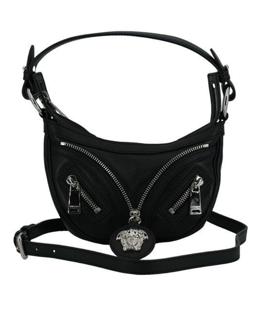 Elegante mini bolso de hombro tipo hobo negro