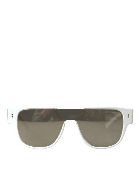 Lunettes de soleil design chics en acétate blanc
