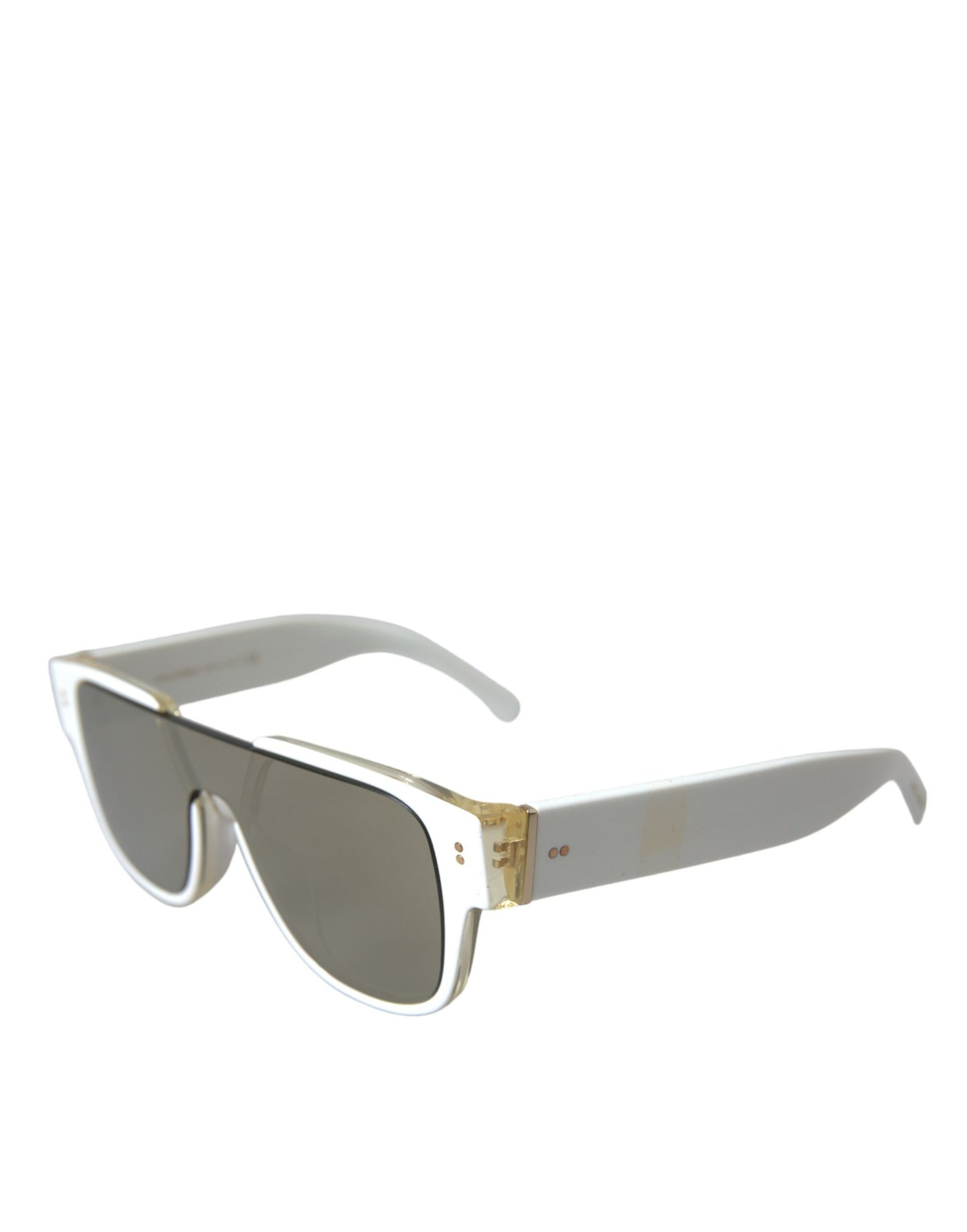 Lunettes de soleil design chics en acétate blanc