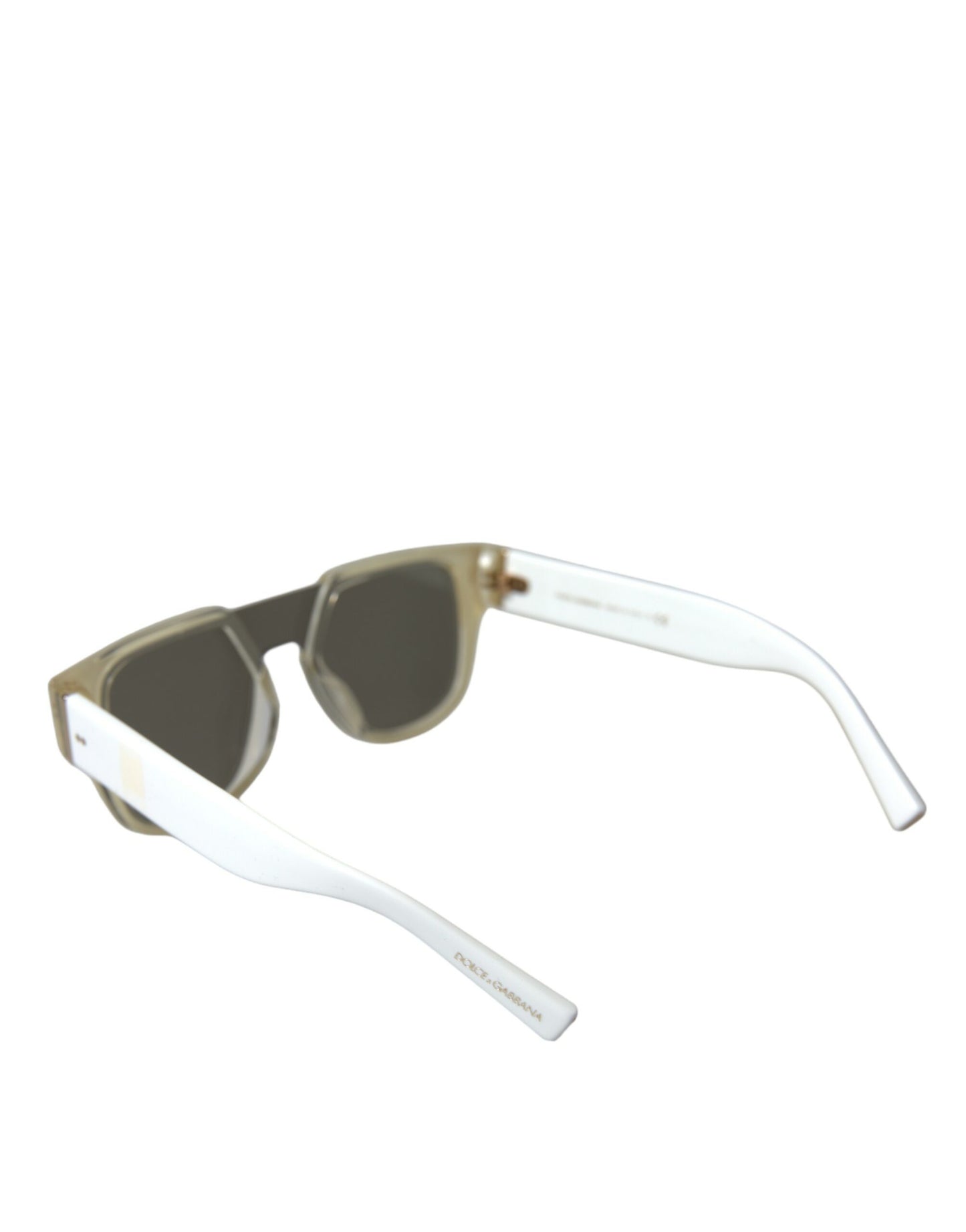 Lunettes de soleil design chics en acétate blanc