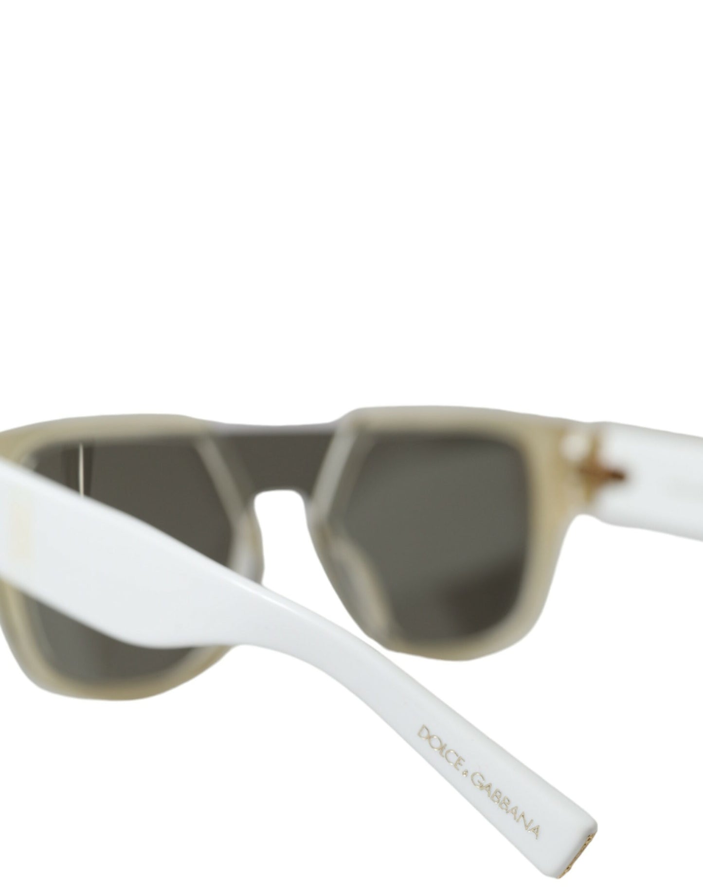 Lunettes de soleil design chics en acétate blanc