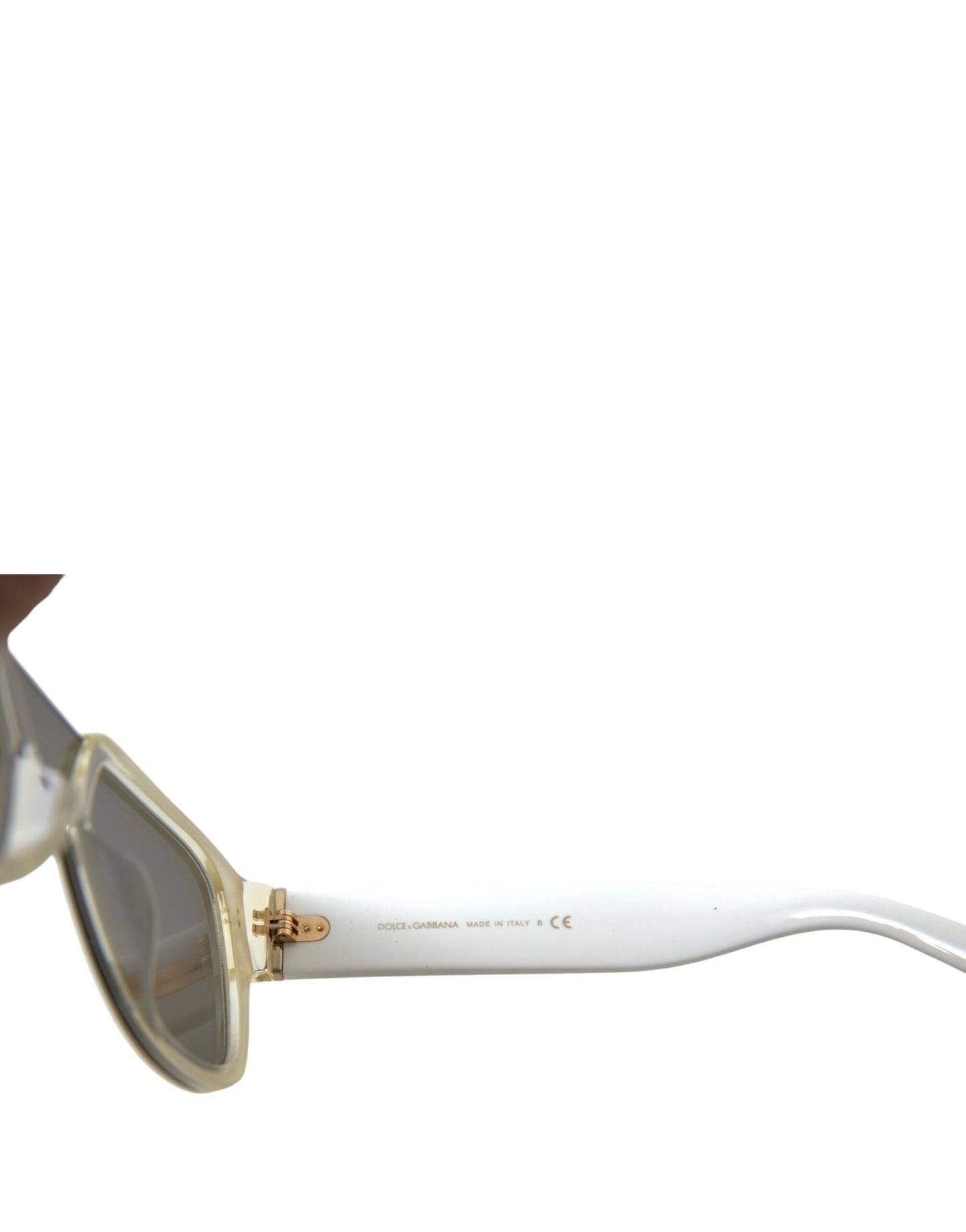 Lunettes de soleil design chics en acétate blanc
