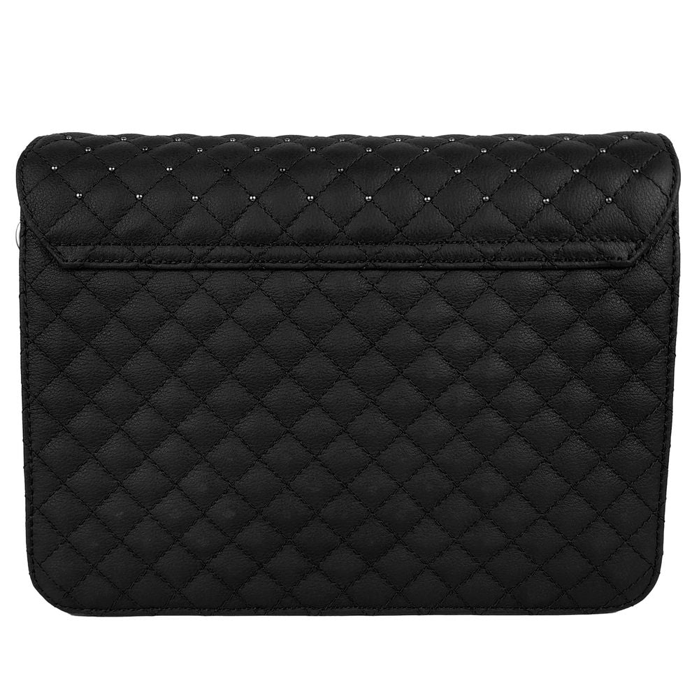 Crossbody Bag in Black Quilted Leather