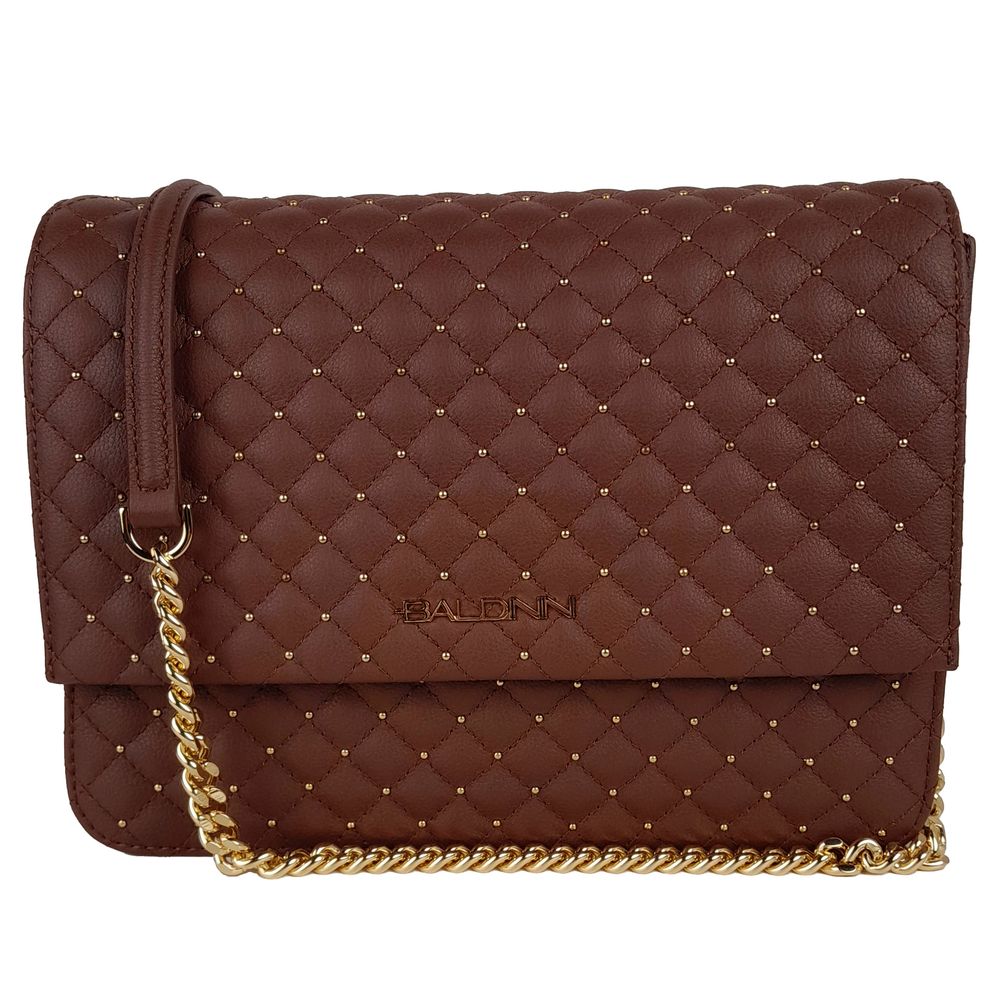 Crossbody Bag in Brown Quilted Leather