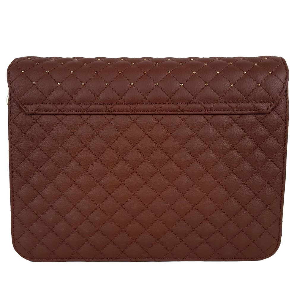 Crossbody Bag in Brown Quilted Leather