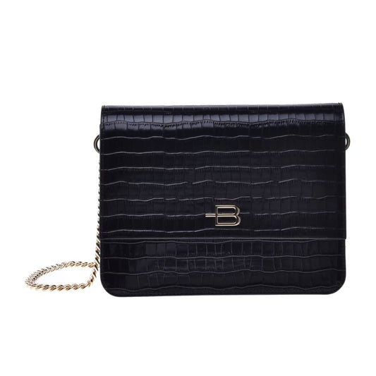 Crossbody Bag in Black Leather