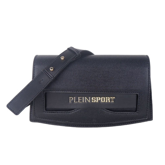 Sac bandoulière noir en polyéthylène pour femme