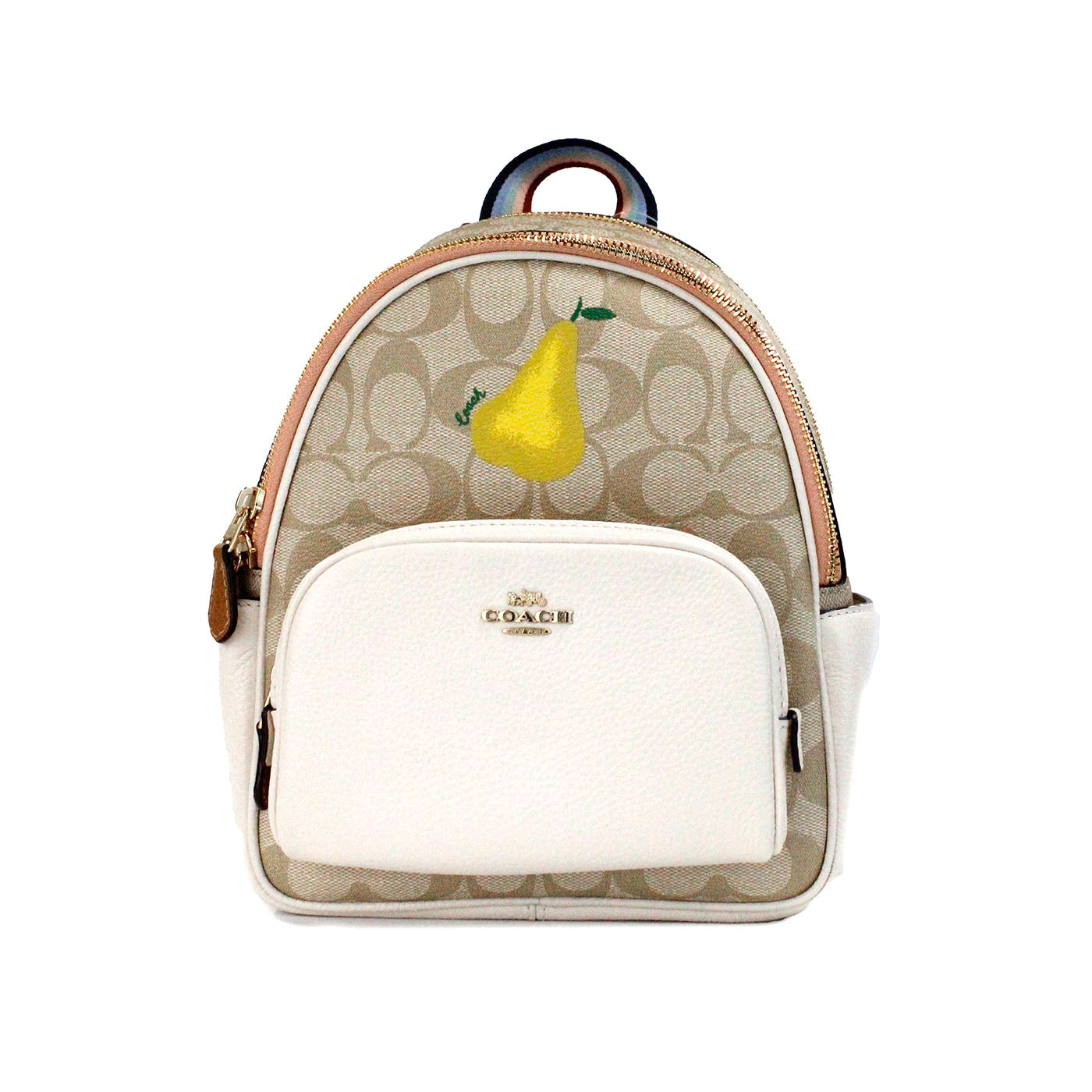 Mini Court Backpack in Signature Canvas with Pear