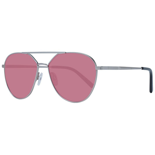 Lunettes de soleil unisexes argentées