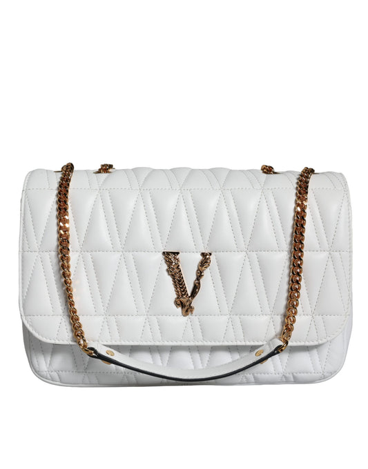 Mini bolso bandolera de piel napa blanca