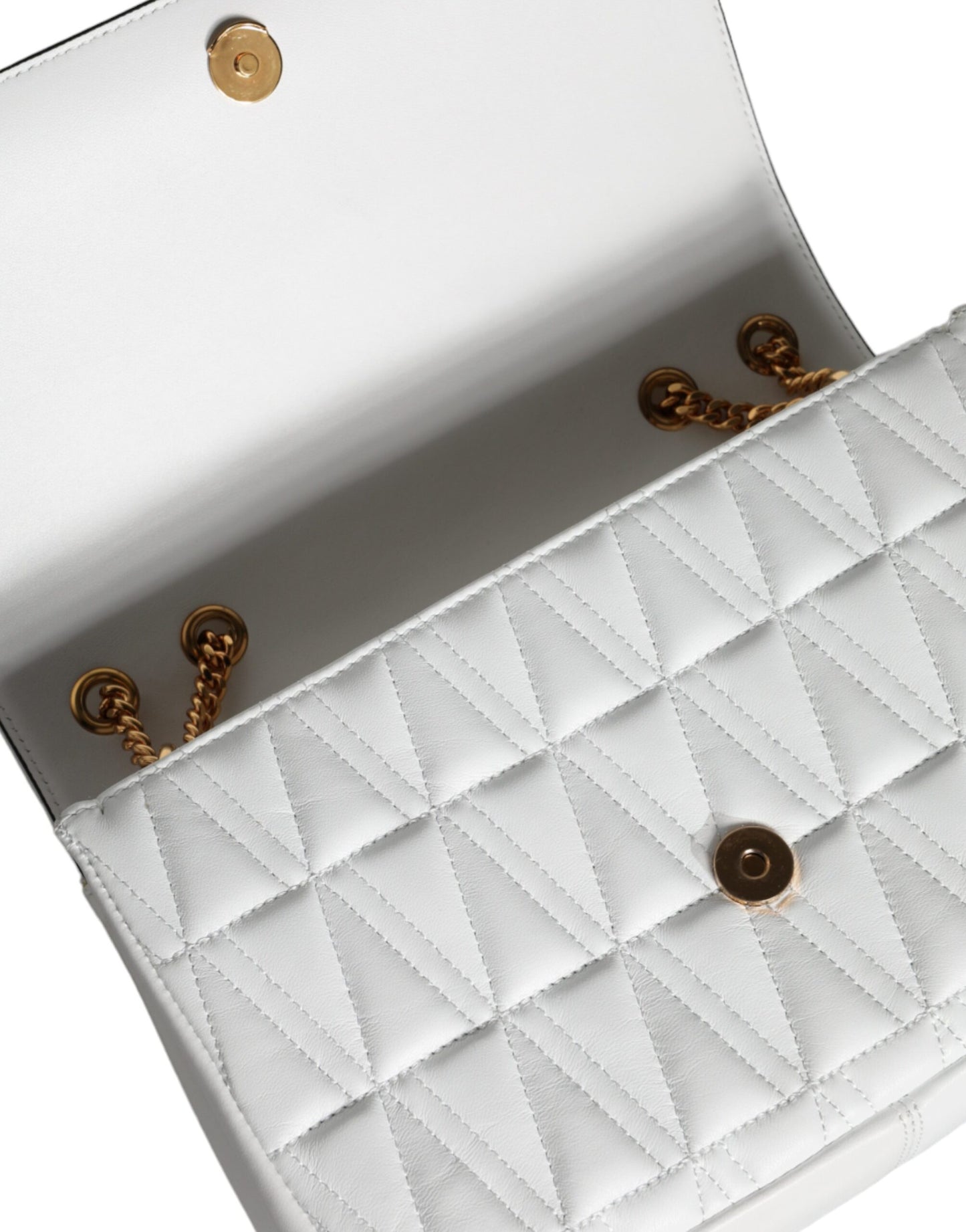 Mini sac à bandoulière en cuir nappa blanc