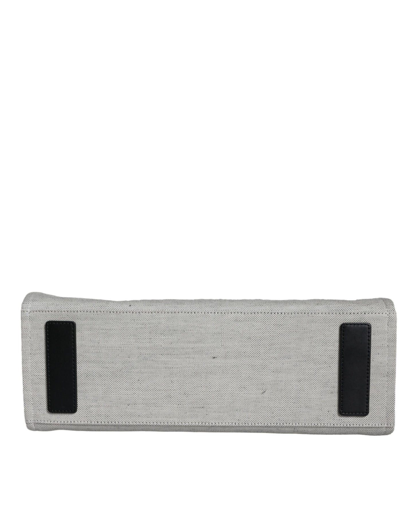 Bolso bandolera de lona blanca con asa superior, de cuero y logotipo