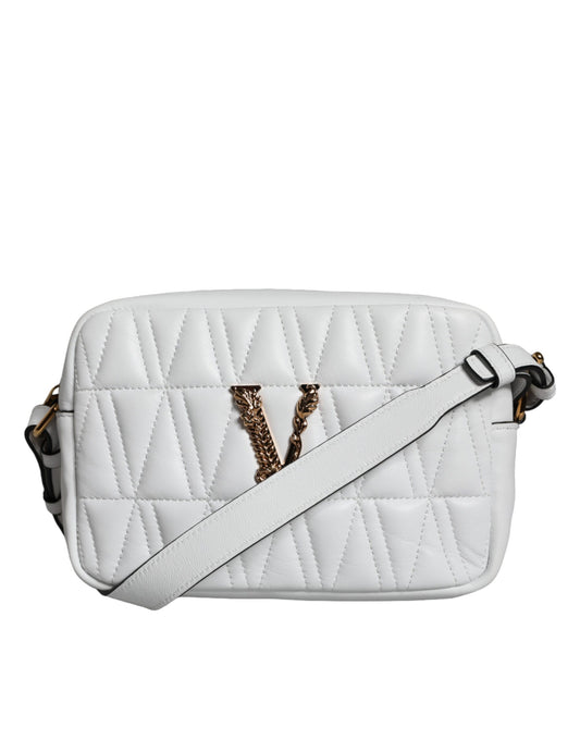Bolso bandolera de piel napa acolchada blanca
