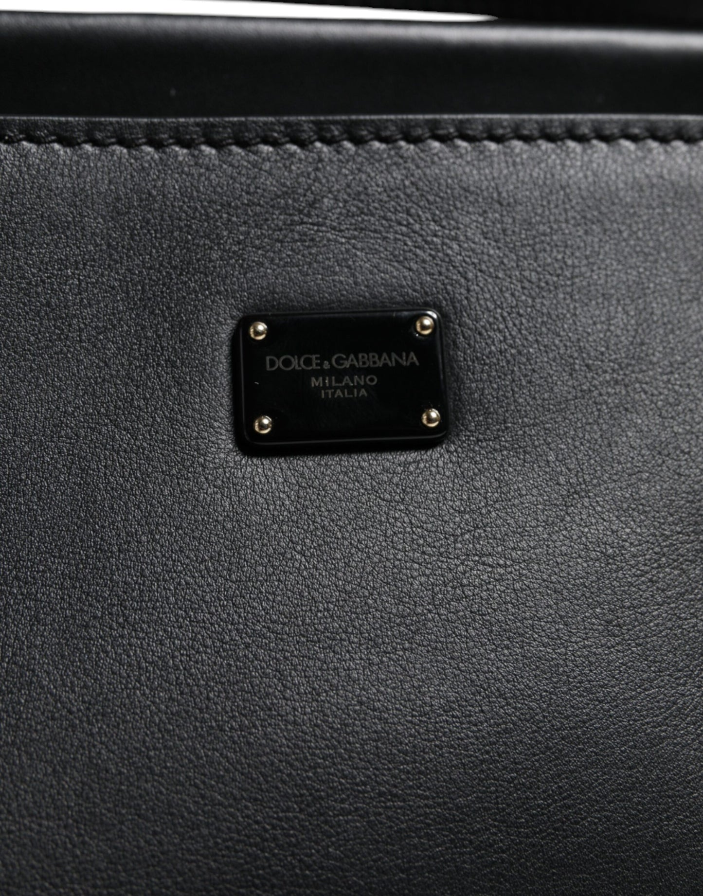 Sac bandoulière en cuir noir SICILY avec poignée supérieure