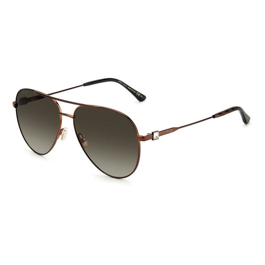 Gafas de sol de metal marrón