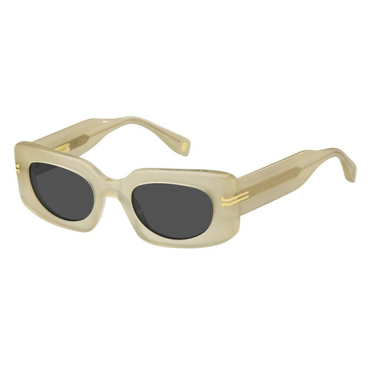 Lunettes de soleil en acétate beige