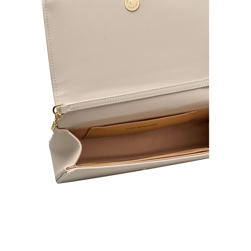 Sac bandoulière beige en polyéthylène pour femme