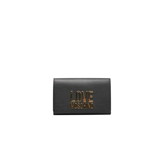 Black Crossbody Bag with Lettering Logo