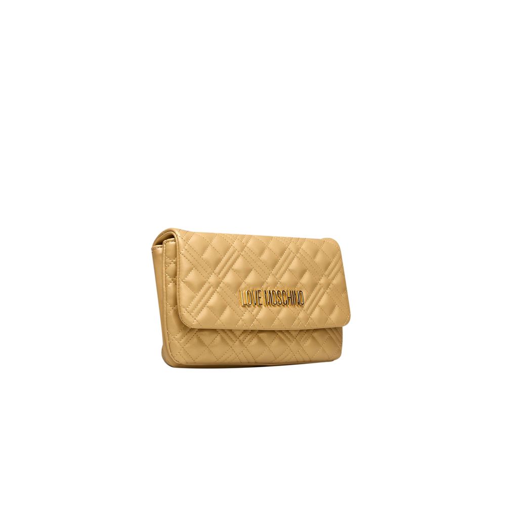 Gold Quilted Crossbody Bag