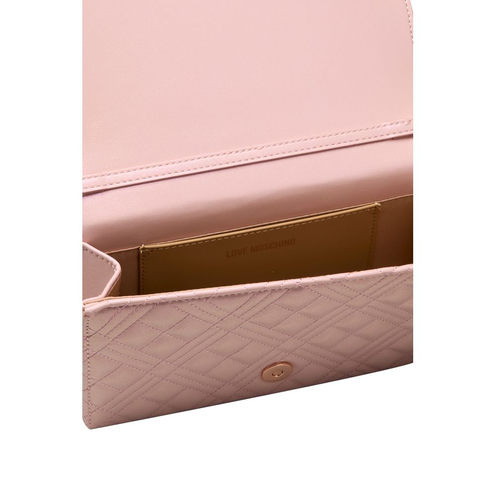 Pink Quilted Crossbody Bag