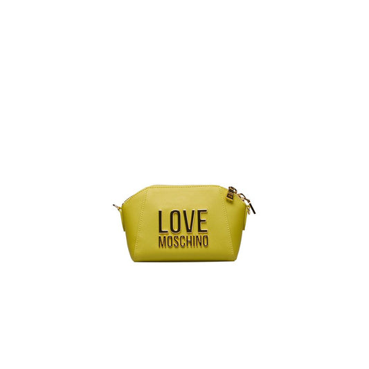 Yellow Crossbody Bag with Lettering Logo