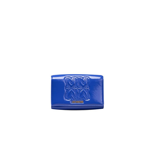 Blue Embossed Crossbody Bag