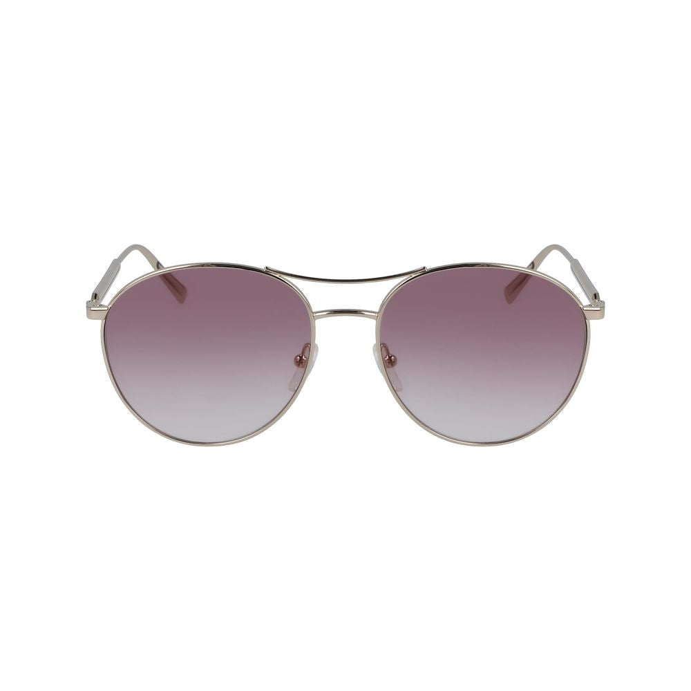 Lunettes de soleil en métal jaune