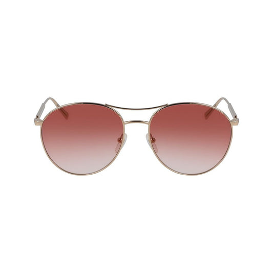 Gafas de sol de metal dorado rosa