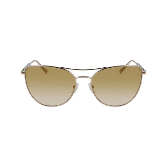 Lunettes de soleil en métal jaune