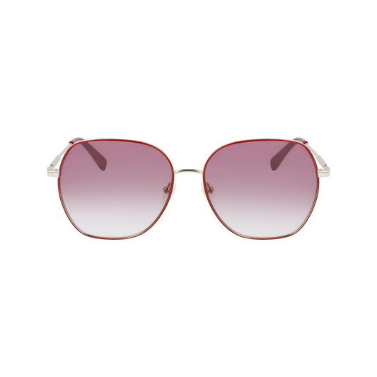 Lunettes de soleil en métal rouge