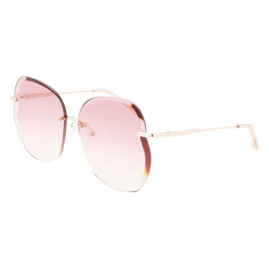 Gafas de sol de metal dorado rosa