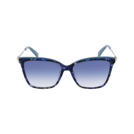 Lunettes de soleil en acétate bleu