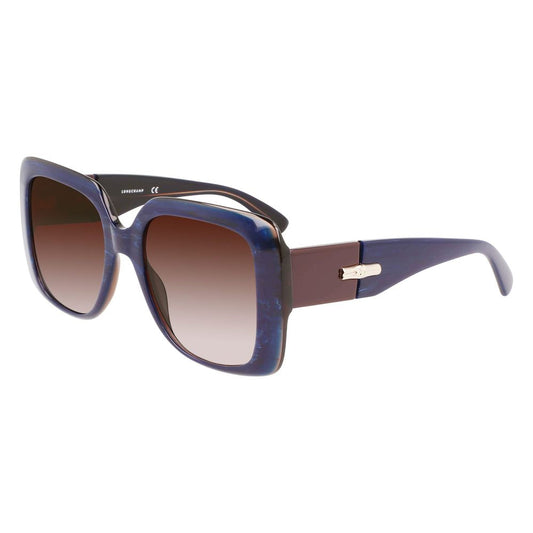 Lunettes de soleil en acétate bleu