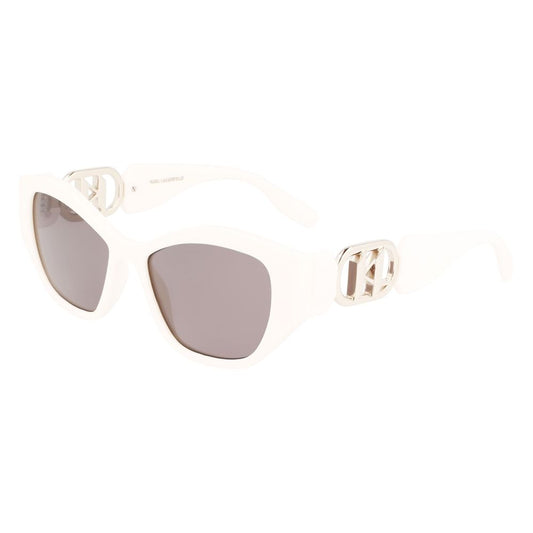 Lunettes de soleil blanches injectées