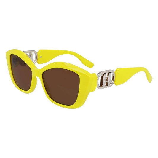 Lunettes de soleil jaunes injectées