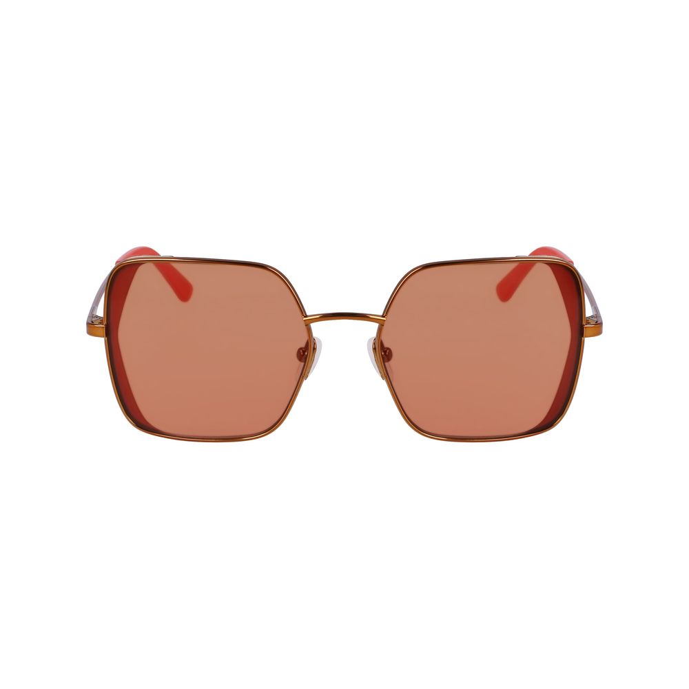 Lunettes de soleil en métal orange
