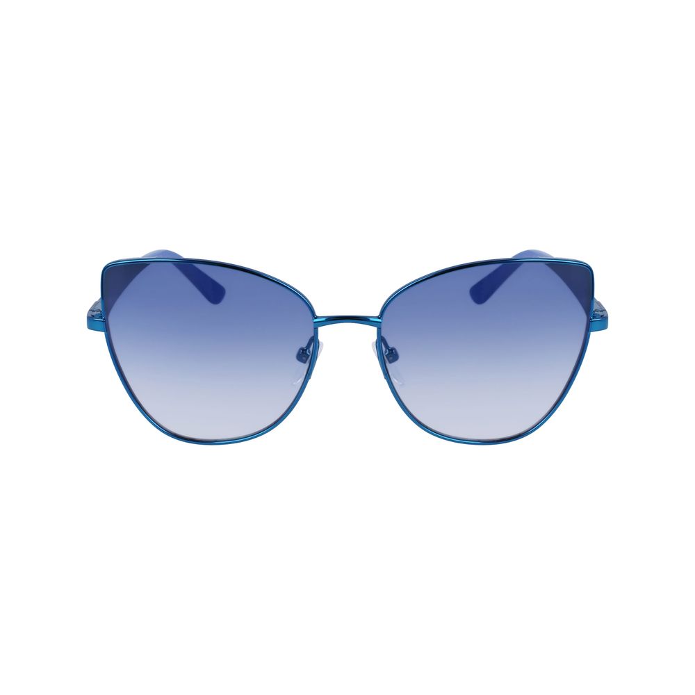 Lunettes de soleil en métal bleu