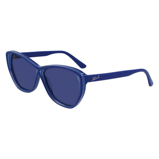 Lunettes de soleil en acétate bleu