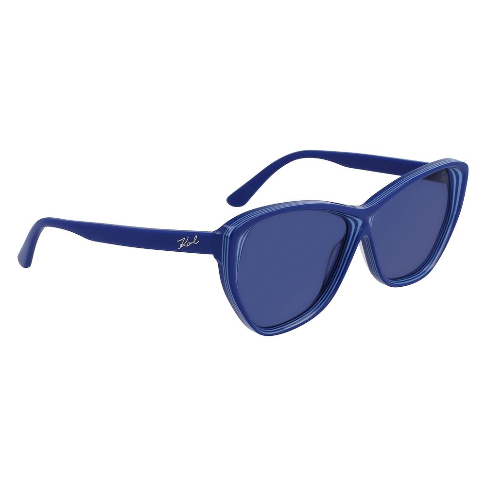 Lunettes de soleil en acétate bleu