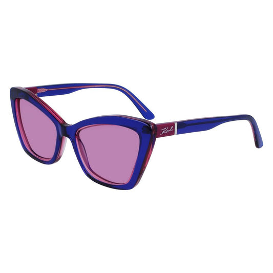 Lunettes de soleil en acétate bleu