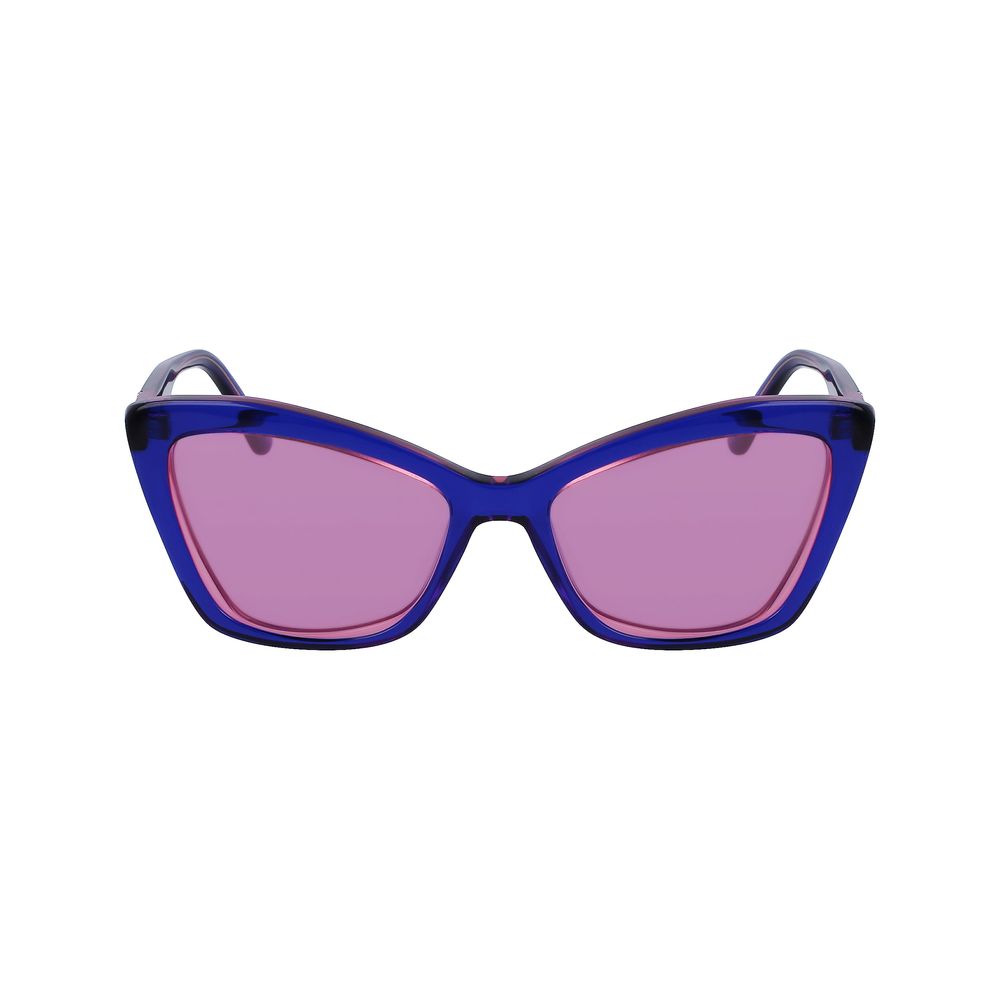 Lunettes de soleil en acétate bleu