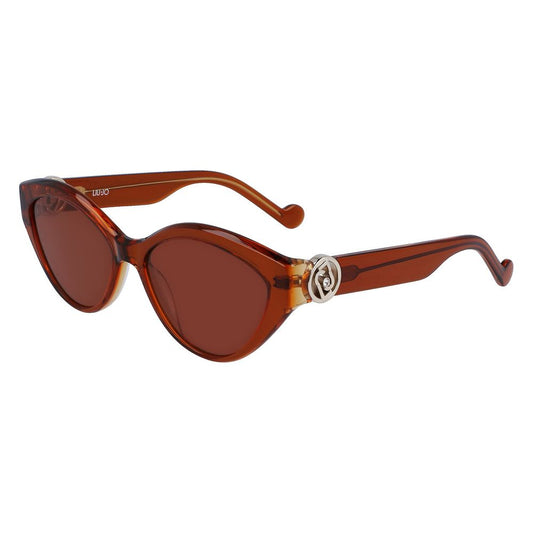 Lunettes de soleil en acétate marron
