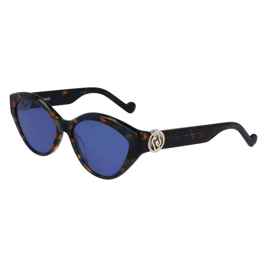 Lunettes de soleil en acétate bleu
