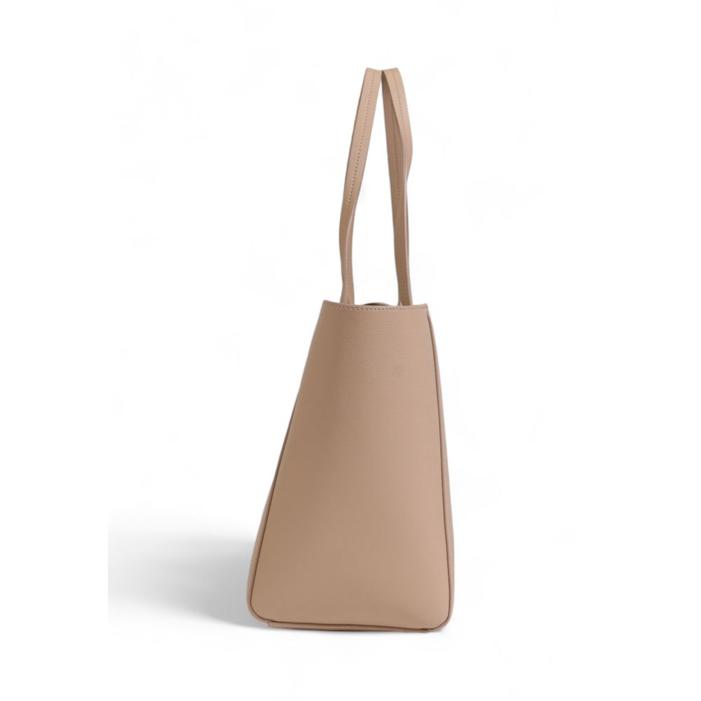 Sac à main beige en polyester recyclé
